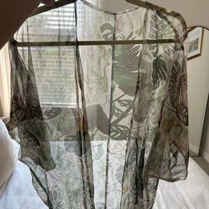 Maxi sheer beach coverup